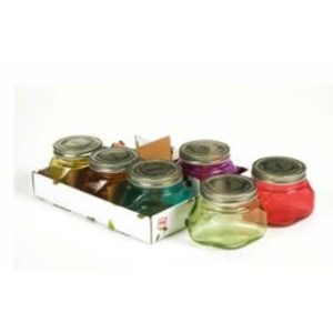 ΒΑΖΟ ΓΥΑΛΙΝΟ ΟΒΑΛ CB1553 ΜΕ ΙΝΟΞ ΚΑΠΑΚΙ 750ml 14x10x10cm - Image 1