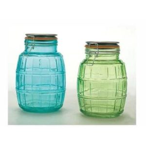 ΒΑΖΟ ΓΥΑΛΙΝΟ ΒΑΡΕΛΑΚΙ PS1510B ΜΕ ΑΣΦΑΛΕΙΕΣ 1760ml 12x20cm - Image 1