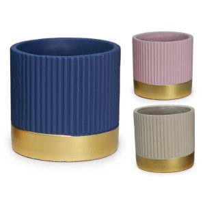 ΓΛΑΣΤΡΑ ΚΕΡΑΜΙΚΗ ΣΧΕΔΙΟ LUX GOLD 14x14x13cm - Image 1