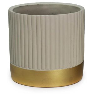 ΓΛΑΣΤΡΑ ΚΕΡΑΜΙΚΗ ΣΧΕΔΙΟ LUX GOLD 14x14x13cm - Image 3