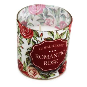 ΚΕΡΙ ΑΡΩΜΑΤΙΚΟ ΣΕ ΓΥΑΛΙΝΟ ΒΑΖΑΚΙ ΜΕ ΑΡΩΜΑ ROMANTIC ROSE 90g - Image 2