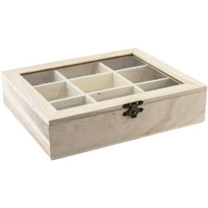 ΜΠΙΖΟΥΤΙΕΡΑ ΞΥΛΙΝΗ 9 ΘΕΣΕΩΝ 18*22*5CM VC1446 - Image 2