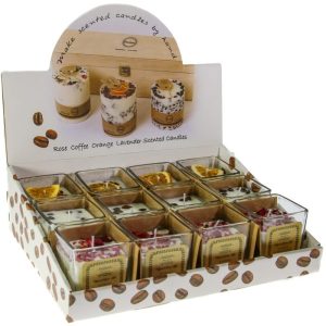 ΚΕΡΙ ΑΡΩΜΑΤΙΚΟ NATURAL ΣΕ ΓΥΑΛΙΝΟ ΤΕΤΡΑΓΩΝΟ ΒΑΖΟ 360GR ΣΕ ΣΤΑΝΤ VC2012 - Image 1