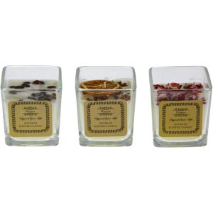 ΚΕΡΙ ΑΡΩΜΑΤΙΚΟ NATURAL ΣΕ ΓΥΑΛΙΝΟ ΤΕΤΡΑΓΩΝΟ ΒΑΖΟ 360GR ΣΕ ΣΤΑΝΤ VC2012 - Image 2