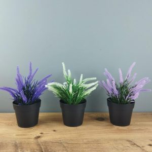 ΤΕΧΝΗΤΟ ΦΥΤΟ LAVENDER ΣΕ ΓΛΑΣΤΡΑΚΙ 15x18cm No43454 - Image 1