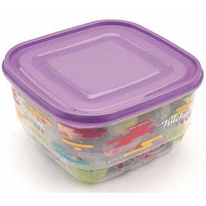 ΦΑΓΗΤΟΔΟΧΕΙΟ SOFT & LOCK ΤΕΤΡΑΓΩΝΟ ΒΑΘΥ ΜΕ ΣΧΕΔΙΟ 3,6L 22x22x12cm Μ-898 VIOSARP - Image 1