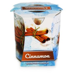 ΚΕΡΙ ΑΡΩΜΑΤΙΚΟ ΣΕ ΓΥΑΛΙΝΟ ΒΑΖΑΚΙ ΜΕ ΑΡΩΜΑ CINNAMON 90g ART.1321 - Image 1