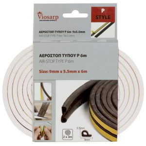 ΑΕΡΟΣΤΟΠ ΤΥΠΟΥ P ΛΕΥΚΟ No42105 6m 9x5,5mm VIOSARP - Image 1
