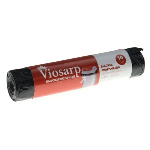 ΣΑΚΟΥΛΑ ΑΠΟΡΡΙΜΜΑΤΩΝ ΜΑΥΡΗ 60x90cm 10 ΤΜΧ ΜΕ ΚΟΡΔΟΝΙ VIOSARP - Image 1