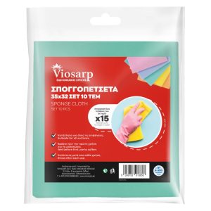 ΣΠΟΓΓΟΠΕΤΣΕΤΑ ΣΕΤ 10 ΤΜΧ 35x32cm VIOSARP - Image 1