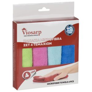 ΠΑΝΑΚΙΑ MICROFIBER ΣΕΤ 4 ΤΜΧ 28x28cm VIOSARP - Image 1
