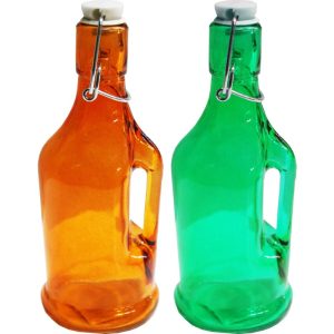 ΜΠΟΥΚΑΛΑΚΙ ΓΥΑΛΙΝΟ ΜΕ ΧΕΡΑΚΙ ΧΡΩΜΑΤΙΣΤΟ 350ml FY2057L VIOSARP - Image 1