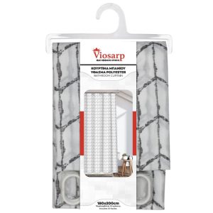 ΚΟΥΡΤΙΝΑ ΜΠΑΝΙΟΥ ΥΦΑΣΜΑ POLYESTER VC901-2 180x200cm (ΜxY) - Image 3