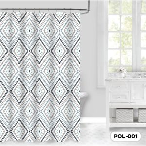 ΚΟΥΡΤΙΝΑ ΜΠΑΝΙΟΥ ΥΦΑΣΜΑ POLYESTER VC901-2 180x200cm (ΜxY) - Image 13