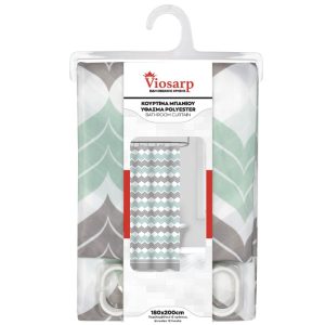 ΚΟΥΡΤΙΝΑ ΜΠΑΝΙΟΥ ΥΦΑΣΜΑ POLYESTER VC901-2 180x200cm (ΜxY) - Image 8