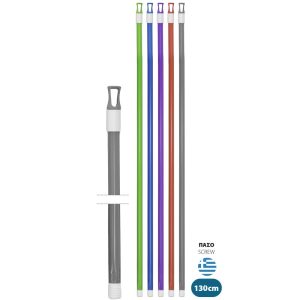 ΚΟΝΤΑΡΙ ΜΕΤΑΛΛΙΚΟ ΣΤΡΟΓΓΥΛΟ ΜΠΙΛΙΑ 130cm 170g ΕΛΛΗΝΙΚΟ ΠΑΣΟ VIOSARP - Image 1