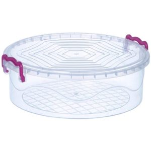ΦΑΓΗΤΟΔΟΧΕΙΟ ΜΕ 2 ΑΣΦΑΛΕΙΕΣ ΣΤΡΟΓΓΥΛΟ ST-103 4L 29x9cm VIOSARP - Image 1