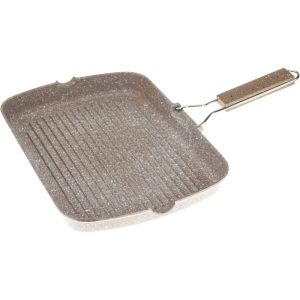 ΤΗΓΑΝΙ ΓΚΡΙΛΙΕΡΑ ΜΕ ΑΝΤΙΚΟΛΛΗΤΙΚΗ ΕΠΙΣΤΡΩΣΗ ΠΕΤΡΑ 36x26cm No20899 VIOSARP - Image 1
