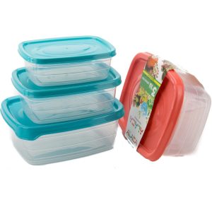 ΦΑΓΗΤΟΔΟΧΕΙΟ TRENDY ΣΕΤ 3 ΤΜΧ 0,6L & 1,2L & 2L ST-133 VIOSARP - Image 1