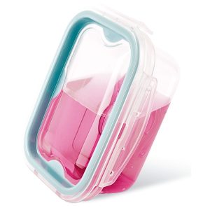 ΦΑΓΗΤΟΔΟΧΕΙΟ LOCK & FIT ΜΕ 4 ΑΣΦΑΛΕΙΕΣ ΟΡΘΟΓΩΝΙΟ 450ml 14x10,5x6cm M-1063 VIOSARP - Image 2