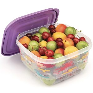 ΦΑΓΗΤΟΔΟΧΕΙΟ SOFT & LOCK ΤΕΤΡΑΓΩΝΟ ΒΑΘΥ ΜΕ ΣΧΕΔΙΟ 3,6L 22x22x12cm Μ-898 VIOSARP - Image 2
