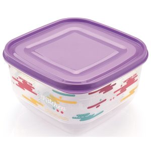 ΦΑΓΗΤΟΔΟΧΕΙΟ SOFT & LOCK ΤΕΤΡΑΓΩΝΟ ΒΑΘΥ ΜΕ ΣΧΕΔΙΟ 3,6L 22x22x12cm Μ-898 VIOSARP - Image 3