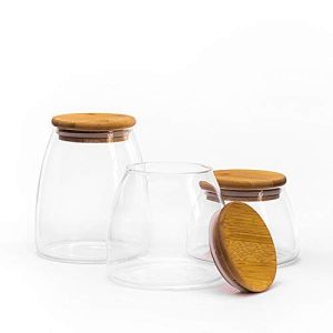ΒΑΖΟ ΓΥΑΛΙΝΟ ΜΕ ΞΥΛΙΝΟ ΚΑΠΑΚΙ 850ml FY11130 VIOSARP - Image 1