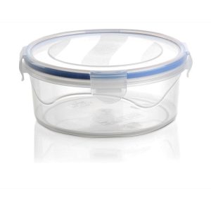 ΦΑΓΗΤΟΔΟΧΕΙΟ ΜΕ 4 ΑΣΦΑΛΕΙΕΣ ΣΤΡΟΓΓΥΛΟ 950ml 16x7cm M-664 VIOSARP - Image 1