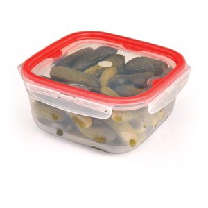 ΦΑΓΗΤΟΔΟΧΕΙΟ LOCK & FIT ΜΕ 4 ΑΣΦΑΛΕΙΕΣ ΤΕΤΡΑΓΩΝΟ 1,3L 16,5x16,5x8cm M-1073 VIOSARP - Image 1