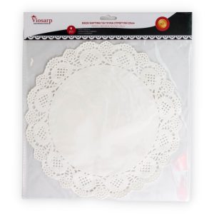 ΒΑΣΗ ΧΑΡΤΙΝΗ ΓΙΑ ΓΛΥΚΑ ΣΤΡΟΓΓΥΛΗ 29cm 8 ΤΜΧ VC2171 VIOSARP - Image 2