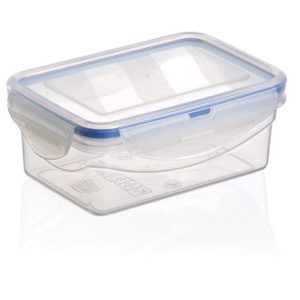 ΦΑΓΗΤΟΔΟΧΕΙΟ ΜΕ 4 ΑΣΦAΛΕΙΕΣ ΟΡΘΟΓΩΝΙΟ 450ml 14x9x5cm M-491 VIOSARP - Image 1