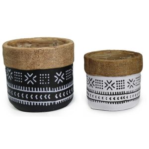 ΓΛΑΣΤΡΑ ΚΕΡΑΜΙΚΗ ΣΧΕΔΙΟ ETHNIC ROPE 10.5x10.5x9.5cm - Image 1
