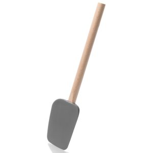 ΣΠΑΤΟΥΛΑ ΣΙΛΙΚΟΝΗΣ ΜΕ ΞΥΛΙΝΗ ΛΑΒΗ BRNS.59028 32x6cm - Image 1