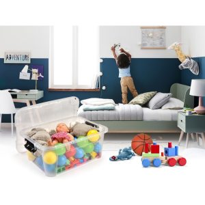 ΚΟΥΤΙ ΑΠΟΘΗΚΕΥΣΗΣ ΔΙΑΦΑΝΟ NEW GEN M-1804 30L 48,5x36,5x26,5cm VIOSARP - Image 4