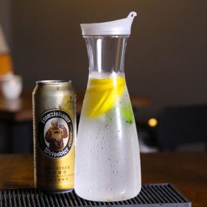 ΜΠΟΥΚΑΛΙ ΓΥΑΛΙΝΟ ΝΕΡΟΥ ΜΕ ΚΑΠΑΚΙ 850ml 26x10cm FY2037 - Image 2