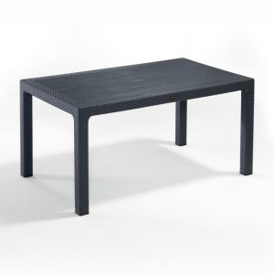 ΤΡΑΠΕΖΙ ΠΛΑΣΤΙΚΟ ΣΧΕΔΙΟ RATΤAN ΑΝΘΡΑΚΙ 70x120cm - Image 1