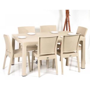ΤΡΑΠΕΖΙ ΠΛΑΣΤΙΚΟ ΣΧΕΔΙΟ RATΤAN ΚΑΠΟΥΤΣΙΝΟ 70x120cm - Image 2
