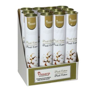 ΑΡΩΜΑΤΙΚΑ ΣΤΙΚΣ ΚΑΥΣΗΣ 30 ΤΜΧ ΜΕ ΞΥΛΙΝΗ ΒΑΣΗ FRESH COTTON - Image 1