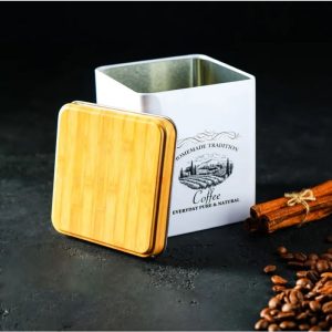 ΒΑΖΟ ΜΕΤΑΛΛΙΚΟ ΓΙΑ ΚΑΦΕ ΖΑΧΑΡΗ ΤΕΤΡΑΓΩΝΟ 8x8x10cm No41863 - Image 2