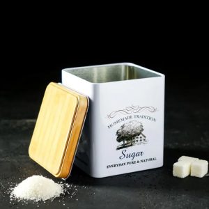 ΒΑΖΟ ΜΕΤΑΛΛΙΚΟ ΓΙΑ ΚΑΦΕ ΖΑΧΑΡΗ ΤΕΤΡΑΓΩΝΟ 8x8x10cm No41863 - Image 10