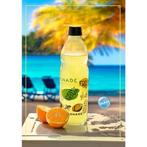 ΜΠΟΥΚΑΛΙ ΓΥΑΛΙΝΟ ΣΤΡΟΓΓΥΛΟ 1L 111655-002-003 ΜΕ ΣΧΕΔΙΟ - Image 4