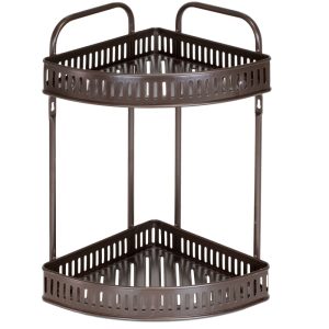 ΕΤΑΖΕΡΑ ΜΕΤΑΛΛΙΚΗ ΓΩΝΙΑΚΗ 2 ΘΕΣΕΩΝ 32x25x40cm VC2348 VIOSARP - Image 1