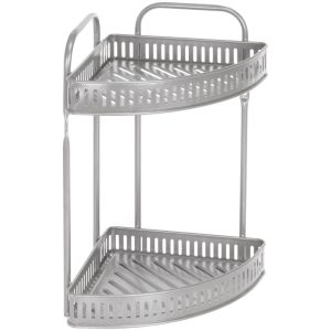 ΕΤΑΖΕΡΑ ΜΕΤΑΛΛΙΚΗ ΓΩΝΙΑΚΗ 2 ΘΕΣΕΩΝ 32x25x40cm VC2348 VIOSARP - Image 3