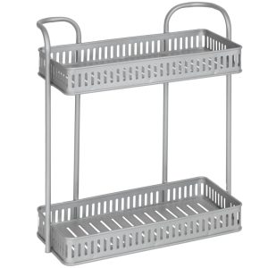 ΕΤΑΖΕΡΑ ΜΕΤΑΛΛΙΚΗ ΙΣΙΑ 2 ΘΕΣΕΩΝ 36,5x16x40,5cm VC2350 VIOSARP - Image 1