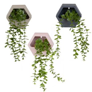 ΤΕΧΝΗΤΟ ΦΥΤΟ KISSOS ΣΕ ΚΡΕΜΑΣΤΟ ΓΛΑΣΤΡΑΚΙ 13x26cm No43430 - Image 1