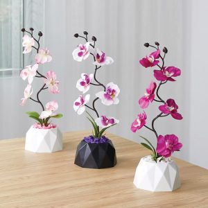 ΤΕΧΝΗΤΟ ΦΥΤΟ ORCHID ΣΕ ΓΛΑΣΤΡΑΚΙ 12x35cm No43515 - Image 2