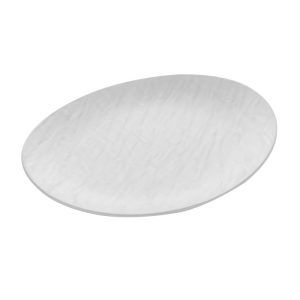 ΠΙΑΤΟ ΜΕΛΑΜΙΝΗ ΡΗΧΟ ΟΒΑΛ STONE ΛΕΥΚΟ MB447 35,5x29cm VIOSARP - Image 2