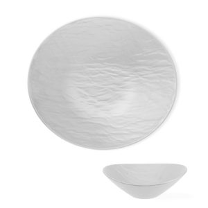 ΠΙΑΤΟ ΜΕΛΑΜΙΝΗ ΣΑΛΑΤΑΣ ΟΒΑΛ STONE ΛΕΥΚΟ PM152W 19x17,3cm VIOSARP - Image 1