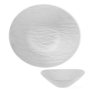 ΠΙΑΤΟ ΜΕΛΑΜΙΝΗ ΣΑΛΑΤΑΣ ΟΒΑΛ STONE ΛΕΥΚΟ PM153W 24x21,8cm VIOSARP - Image 1
