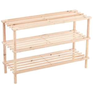 ΠΑΠΟΥΤΣΟΘΗΚΗ ΞΥΛΙΝΗ ΜΕ 3 ΡΑΦΙΑ WR4854-3 74x26,5x49cm VIOSARP - Image 1